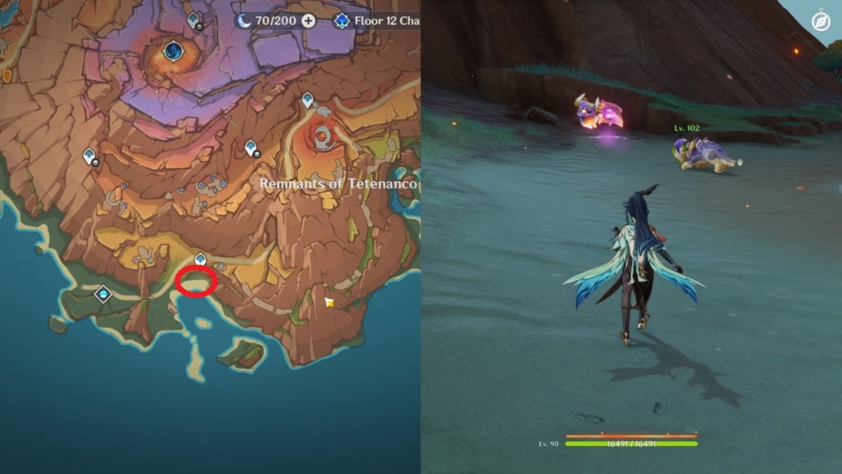 matador monetoo southwest of the remnants of tetenanco