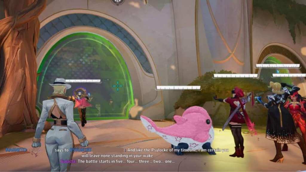 Psylocke and Magneto talking in Marvel Rivals. 