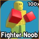 Fighter Noob from the Noob Defense Roblox experience