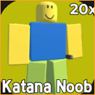 Katana Noob from the Noob Defense Roblox experience