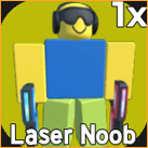 Laser Noob from the Noob Defense Roblox experience