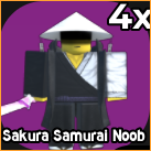 Sakura Samurai Noob from the Noob Defense Roblox experience