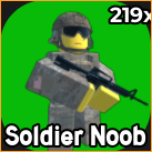Soldier Noob from the Noob Defense Roblox experience
