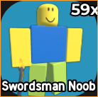 Swordsman Noob from the Noob Defense Roblox experience
