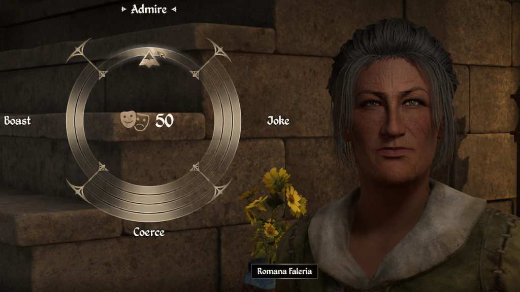 Oblivion hateful expression while persuading