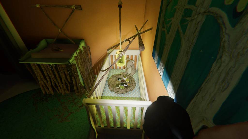 Forest Minion nest in orange bedroom at 42 Edgefield Road in Phasmophobia