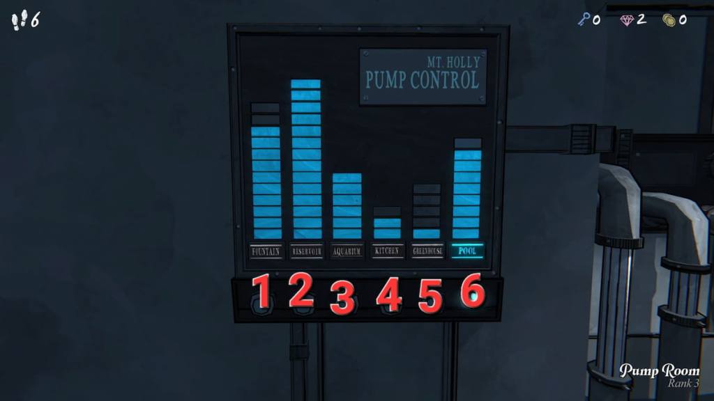 Room panel in Pump Room