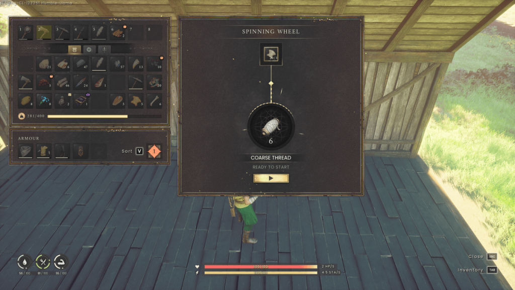 Spinning Coarse Animal Fur to Coarse Thread