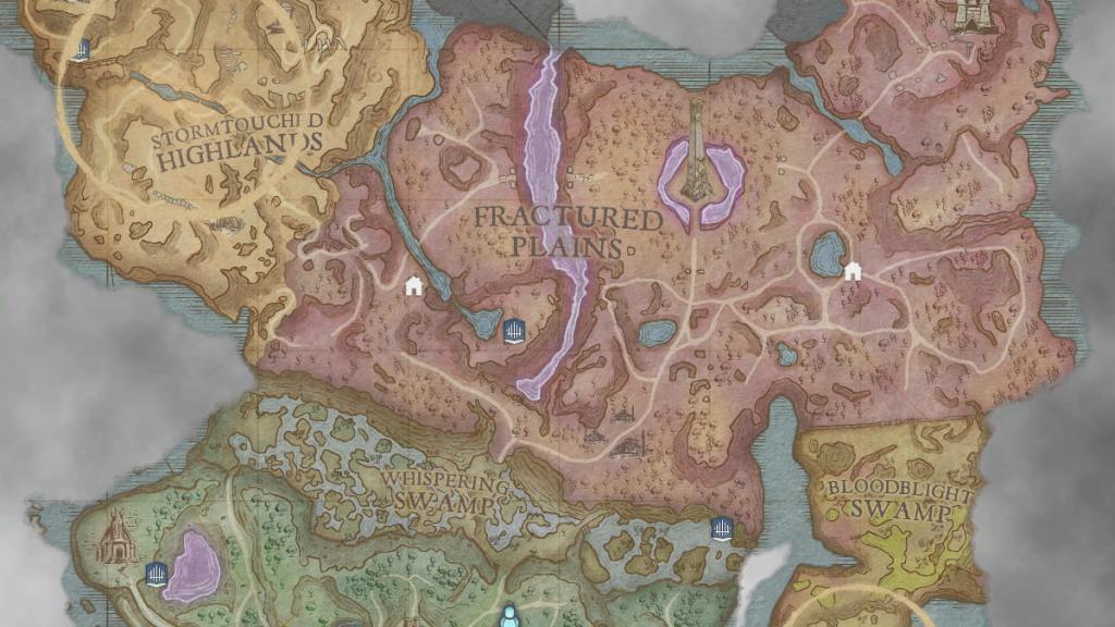 Runescape Dragonwilds Fractured Plains map