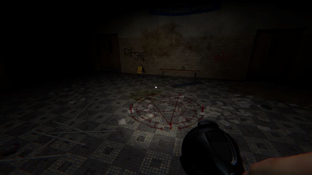 Summoning circle at brownstone high school in phasmophobia