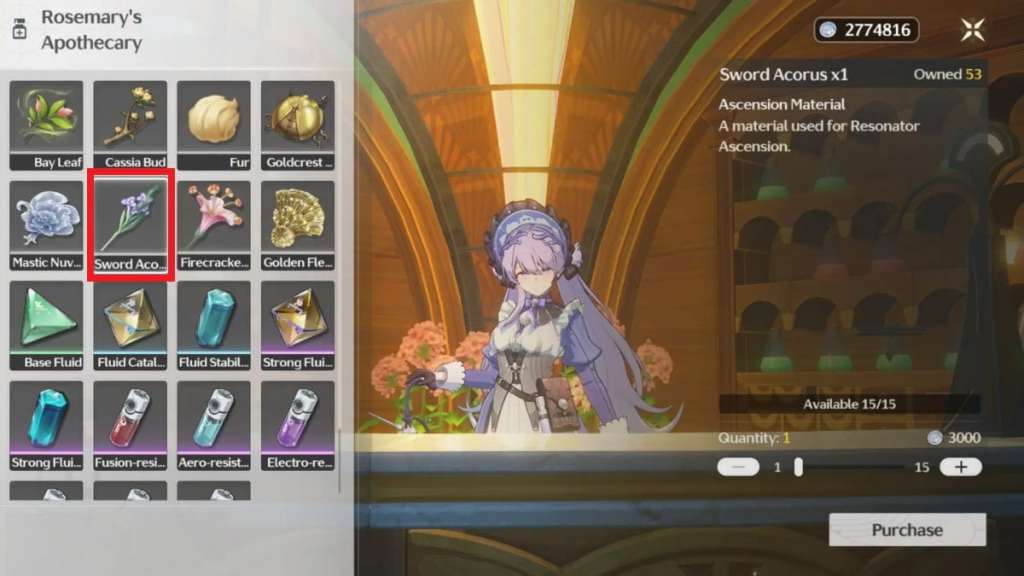 rosemary's apothecary in wuthering waves