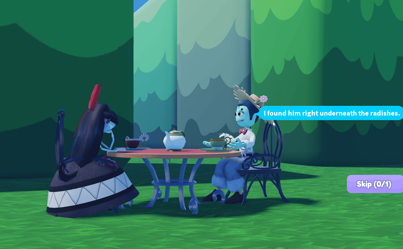 threadville act 1 oliver and veena have a tea party