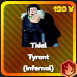 Tidal Tyrant (Infernal) unit from Anime Rangers X Roblox experience