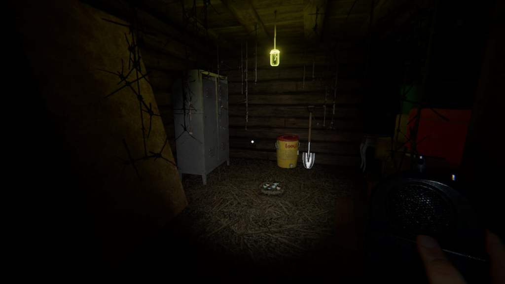 Storage room forest minion nest at Grafton Farmhouse in Phasmophobia