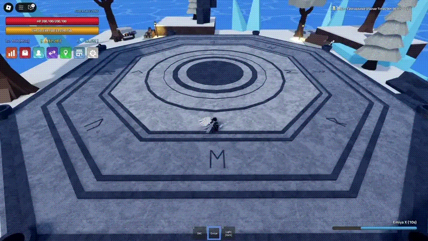 A player executing the C move of the Emiya Sword in the Verse Piece Roblox experience