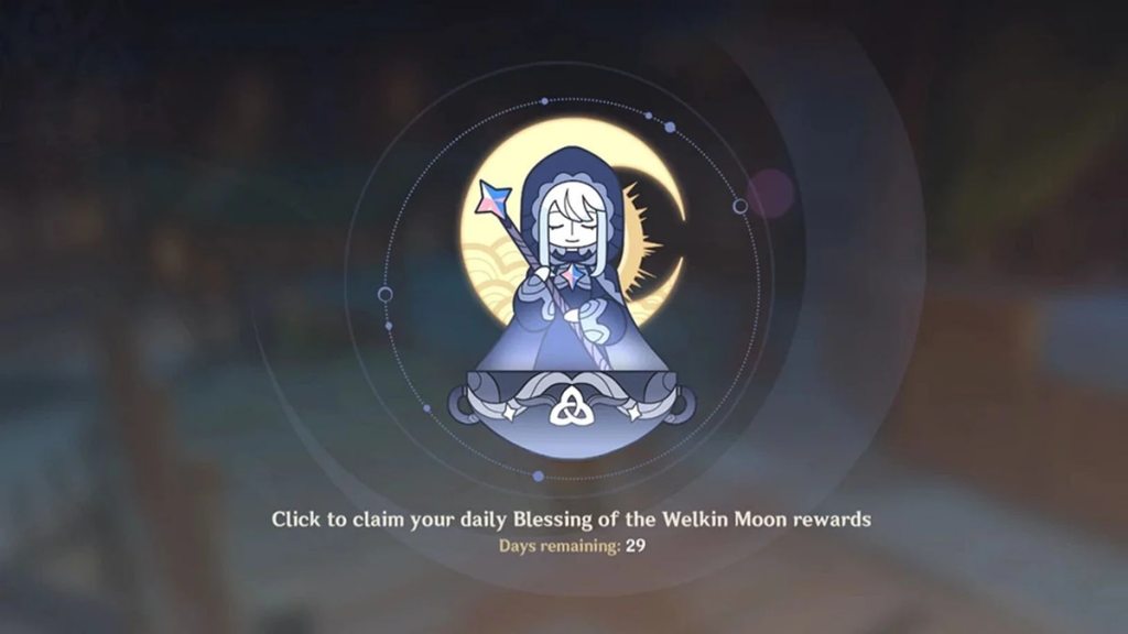 Blessing of the welkin moon reward page