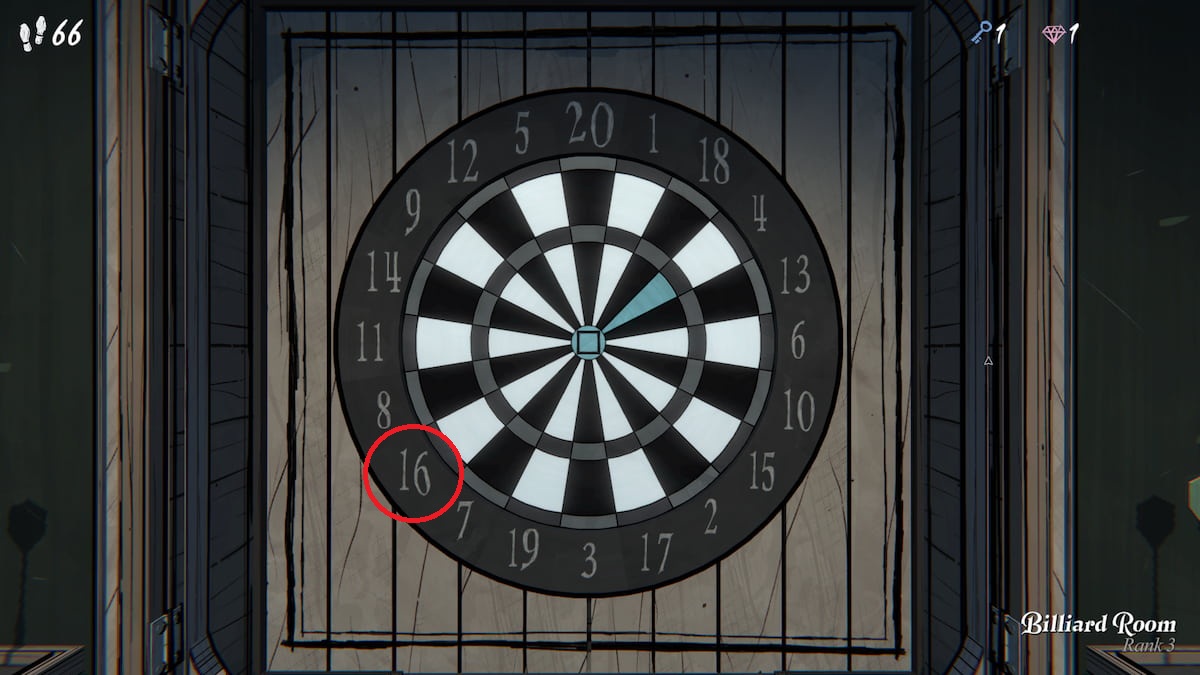 Blue spot on darts puzzle bullseye