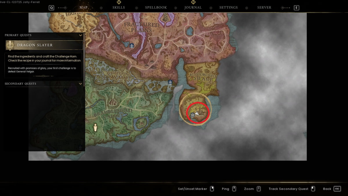 Bloodblight Swamp castle