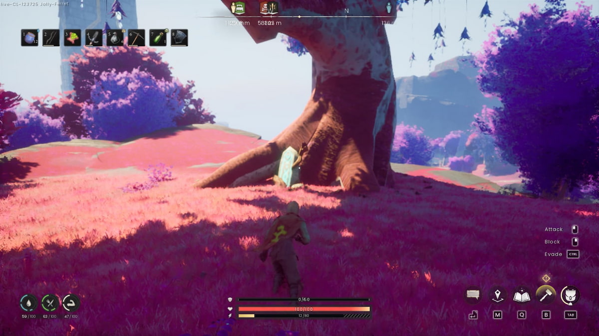 Last blue tree on a cliff