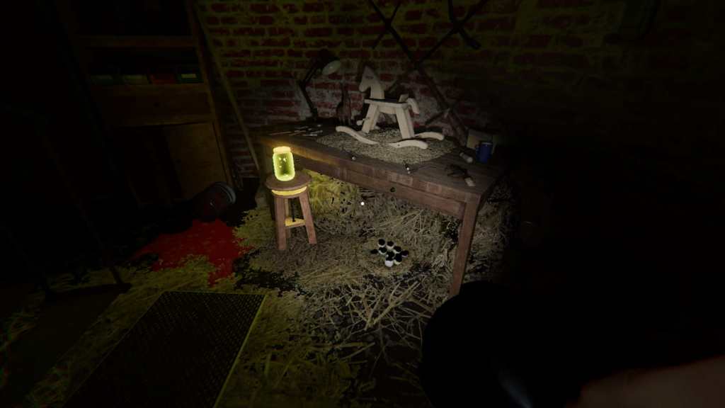 Forest Minion nest in workshop at Point Hope in Phasmophobia