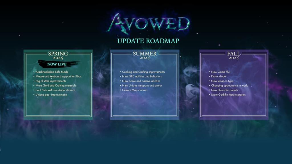 Avowed 2025 roadmap