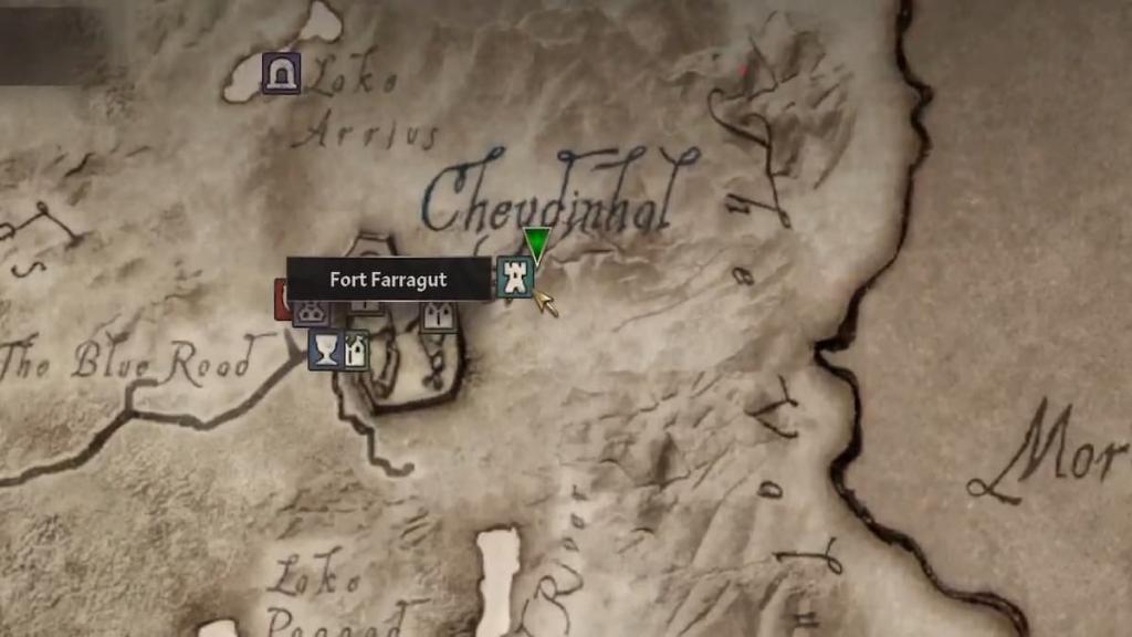 Fort Farragut location in Oblivion Remastered