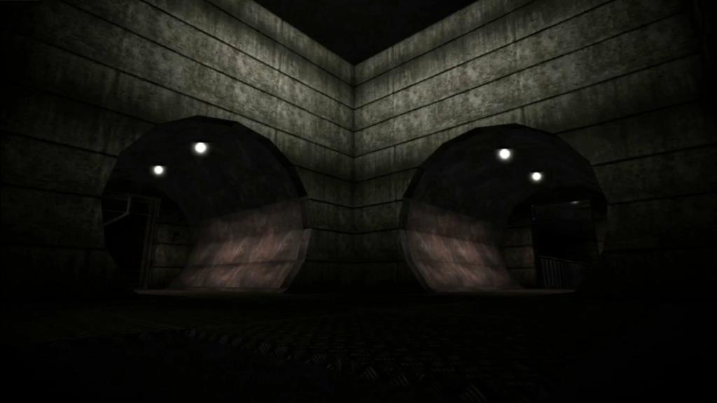 Two tunnels on either side of the Foundation lower levels