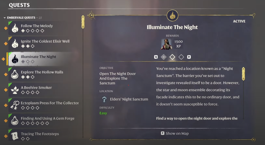 Illuminate the Night quest in Enshrouded 