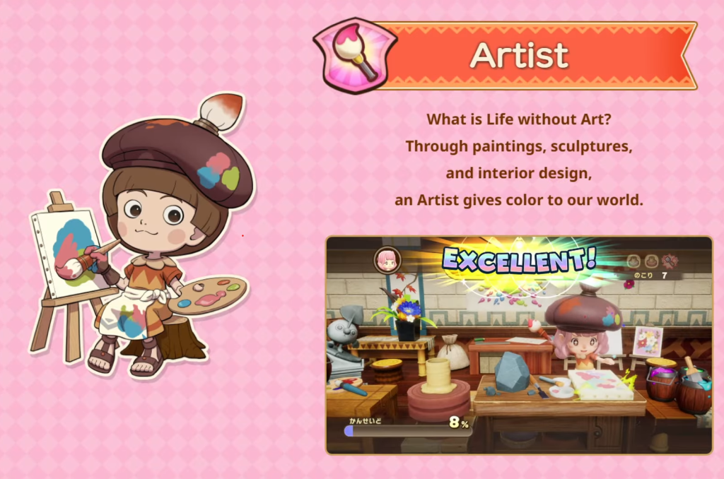 Artist life in Fantasy Life i