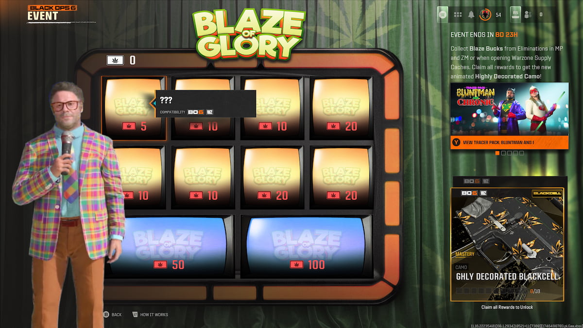 Blaze of Glory reward page