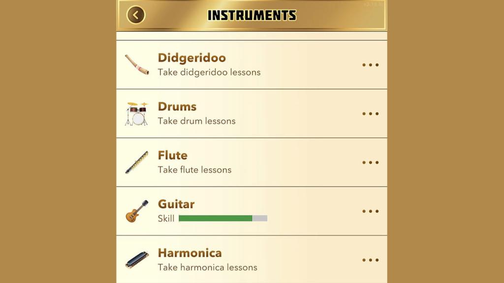 BitLife instrument skill bar