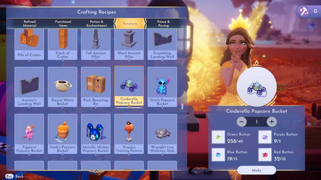 Crafting Cinderella Popcorn Bucket in DDV