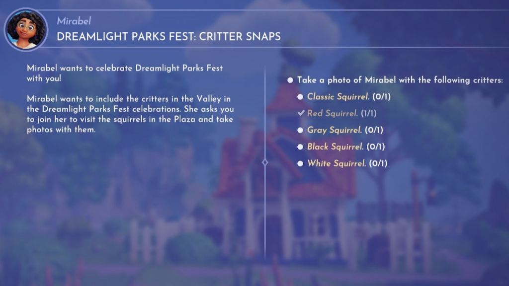 Critter Snaps quest in DDV