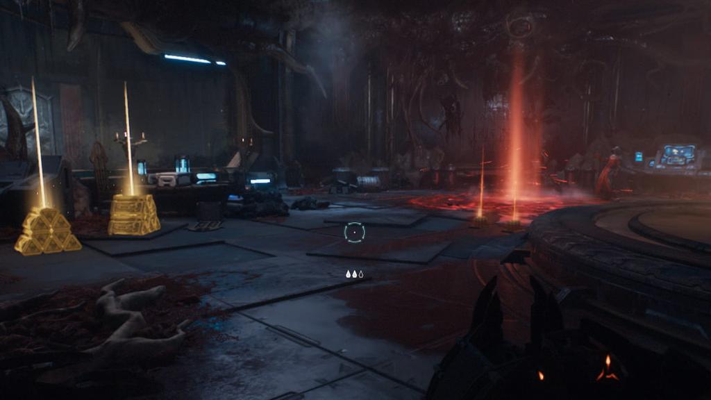 Doom the Dark Ages gold inside a keycard room in chapter 2