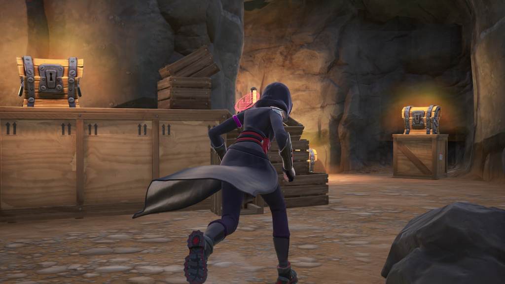 Evie running into empire cache in Fortnite