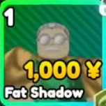 Fat Shadow unit from the Anime Rangers X Roblox experience