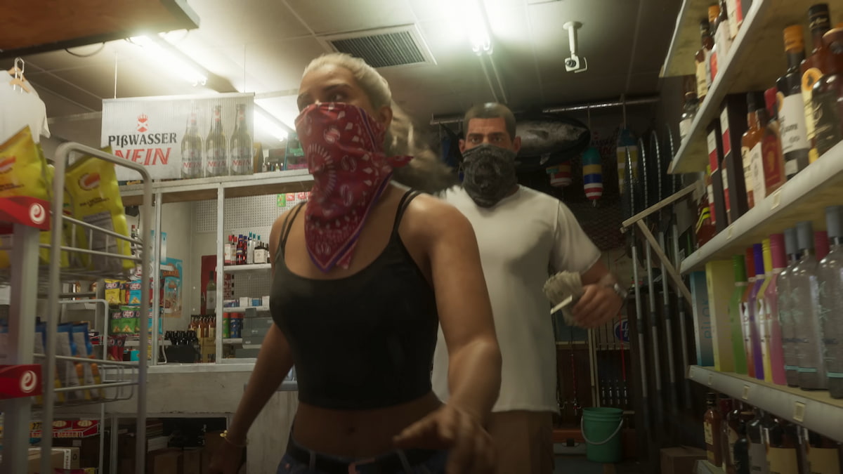 GTA 6 main protagonist walking into a store