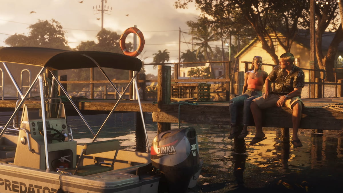 Lucia and Jason near fishing boat