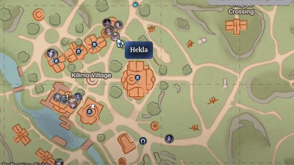 Hekla location in Elderwood