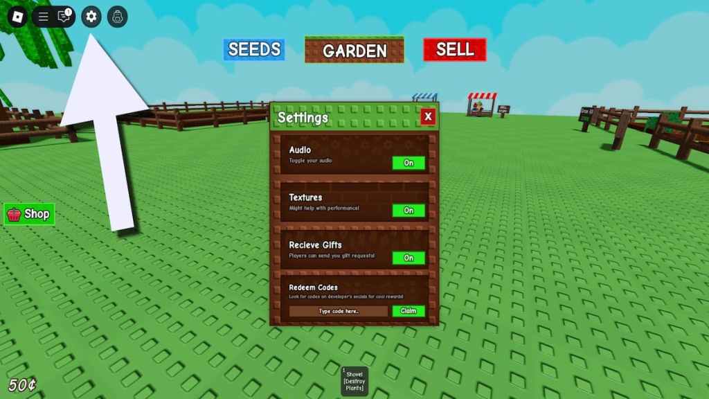 How to redeem Grow a Garden codes.