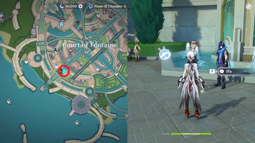 ifa and ororon location in whirling waltz event