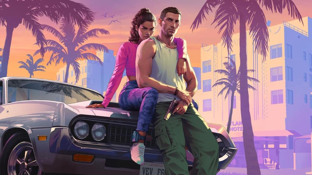 GTA 6 Jason and Lucia by a car