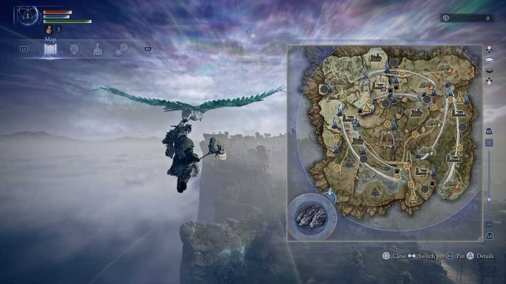 Raider flying in for an expedition in Elden Ring Nightreign