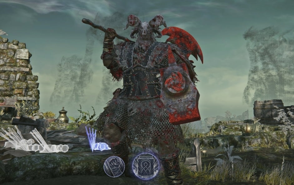 Raider in Elden Ring Nightreign dual wielding a bloody axe and hammer