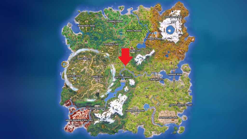 Jar Jar Binks map location in Fortnite