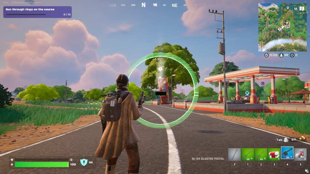 Luke training course hoop in Fortnite