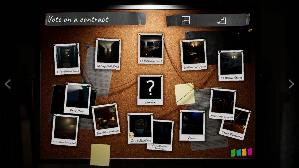 Map board in Phasmophobia