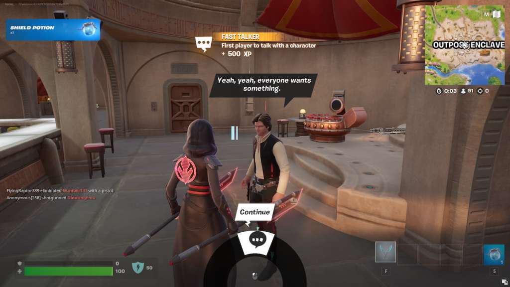 Meeting Han Solo in Fortnite