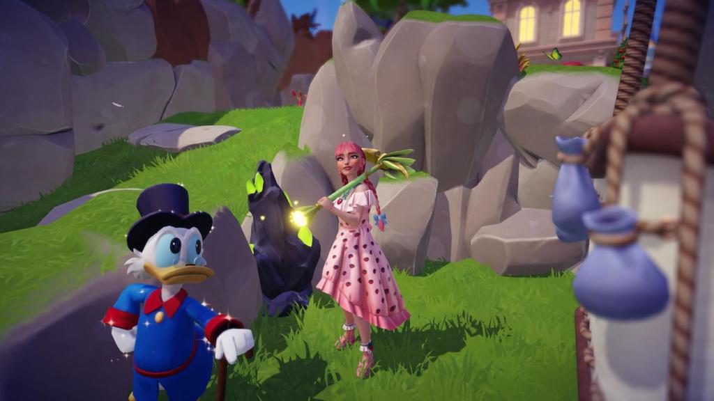 Mining with Scrooge McDuck in Disney Dreamlight Valley