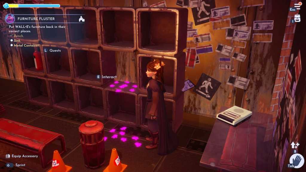 Placing Wall-E's furniture back in DDV